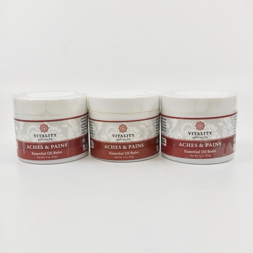 Vitality Extracts 3 PACK Aches And Pains Essential Oil Balm New Sealed 2oz